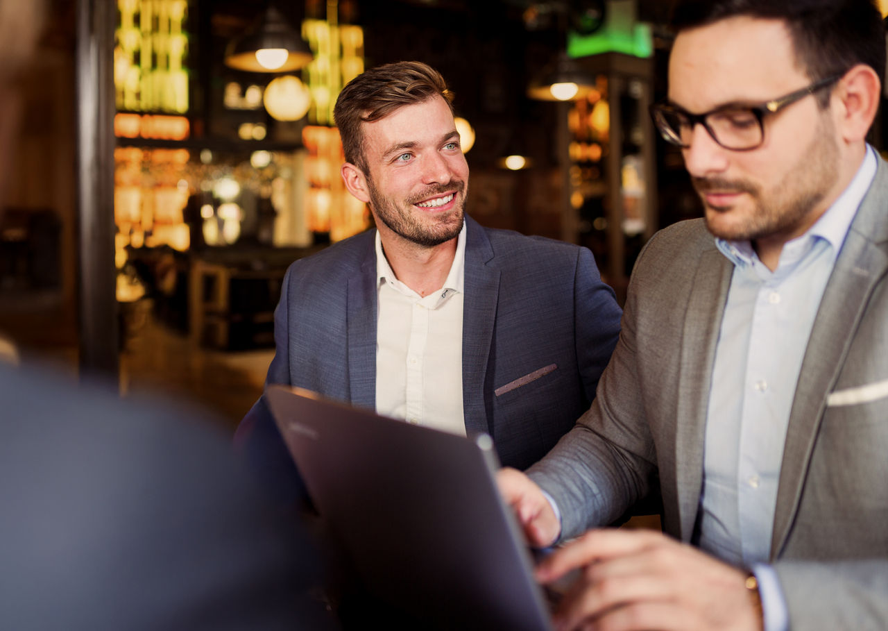 Group of businessmen on business meeting